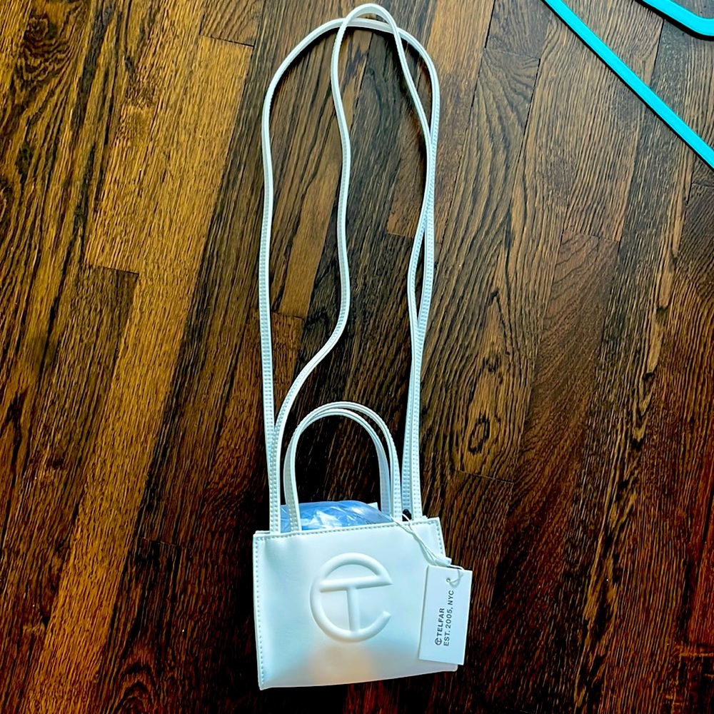 NWT telfar white small crossbody bag